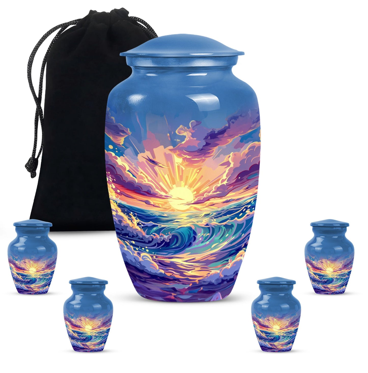 10-inch ocean waves urn 