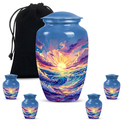 10-inch ocean waves urn 