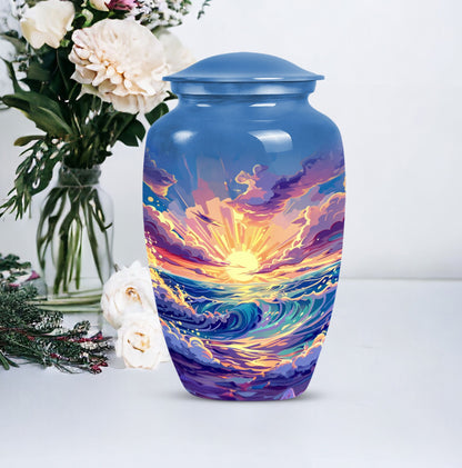 10-inch ocean waves urn 