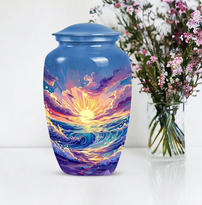 10-inch ocean waves urn 