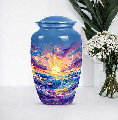 10-inch ocean waves urn 