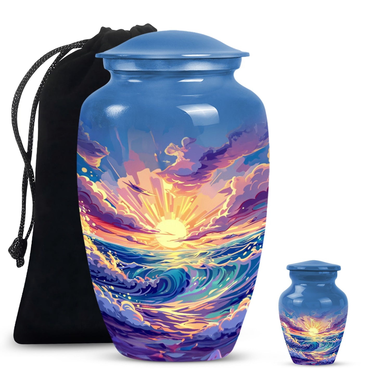 10-inch ocean waves urn 