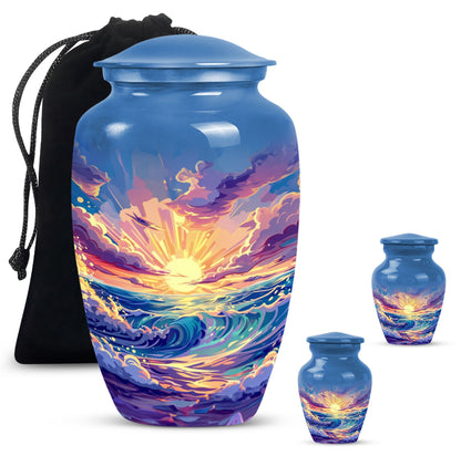 10-inch ocean waves urn 