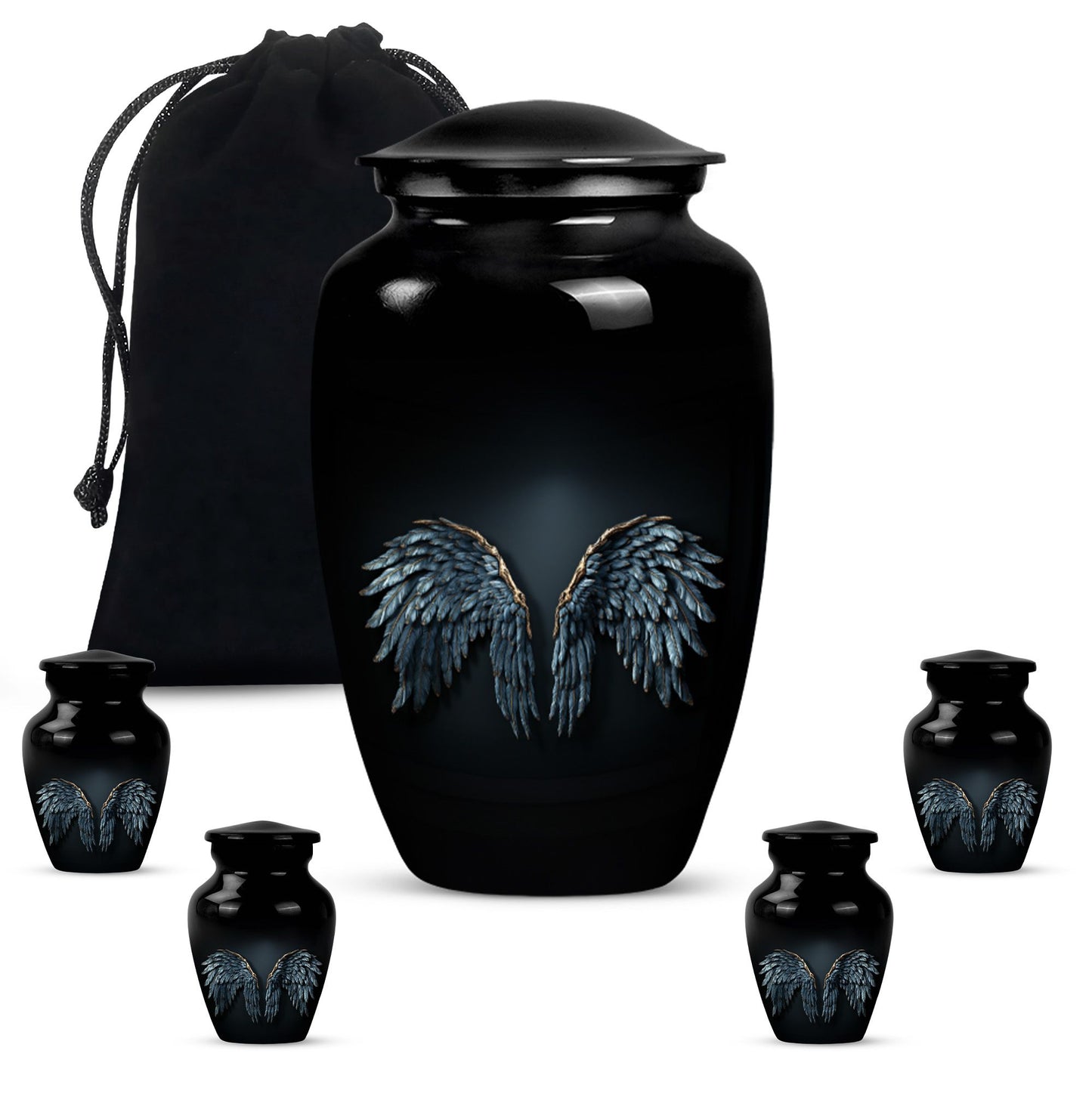 Wings Blue Urn 