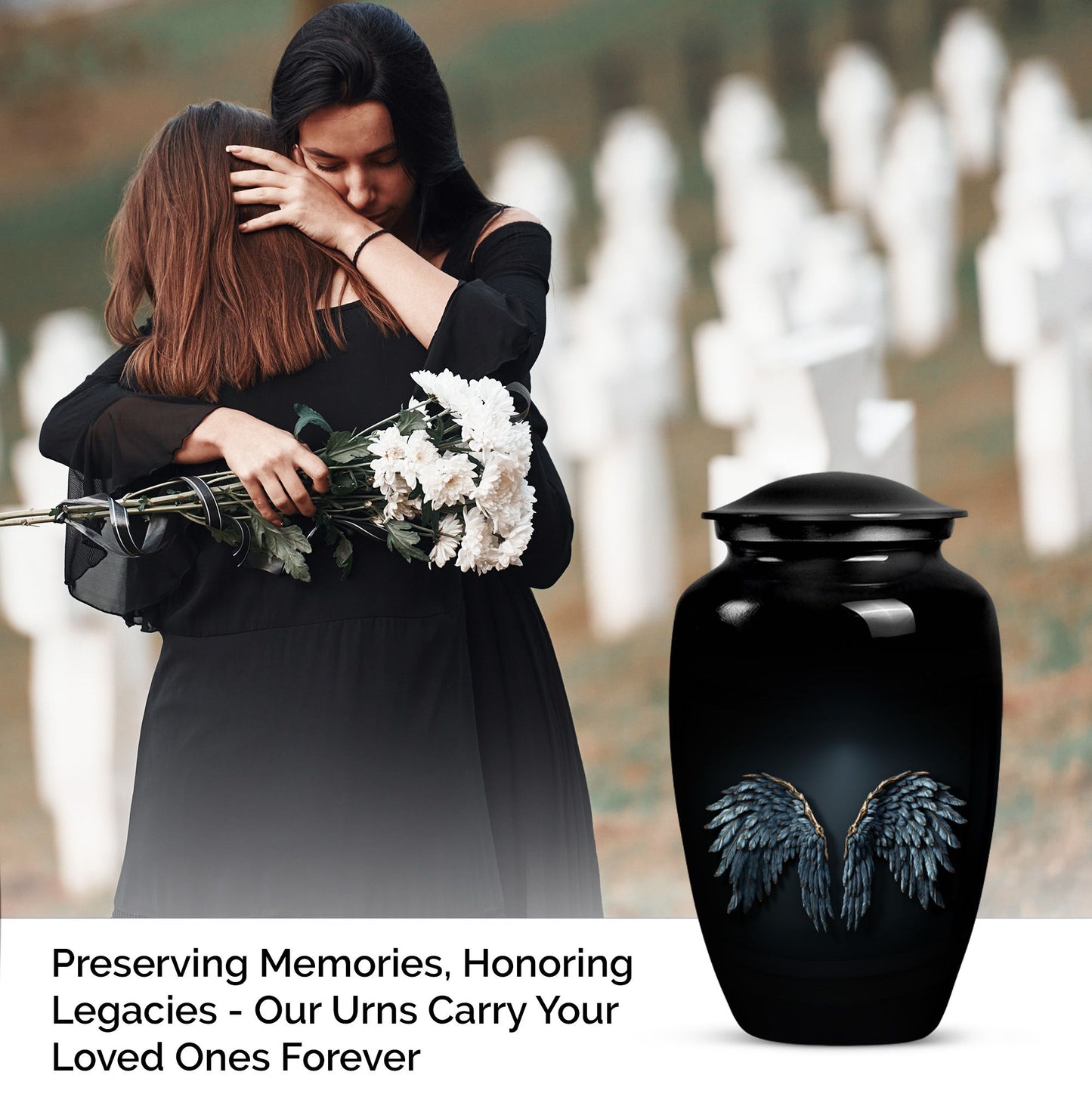 Wings Blue Urn 