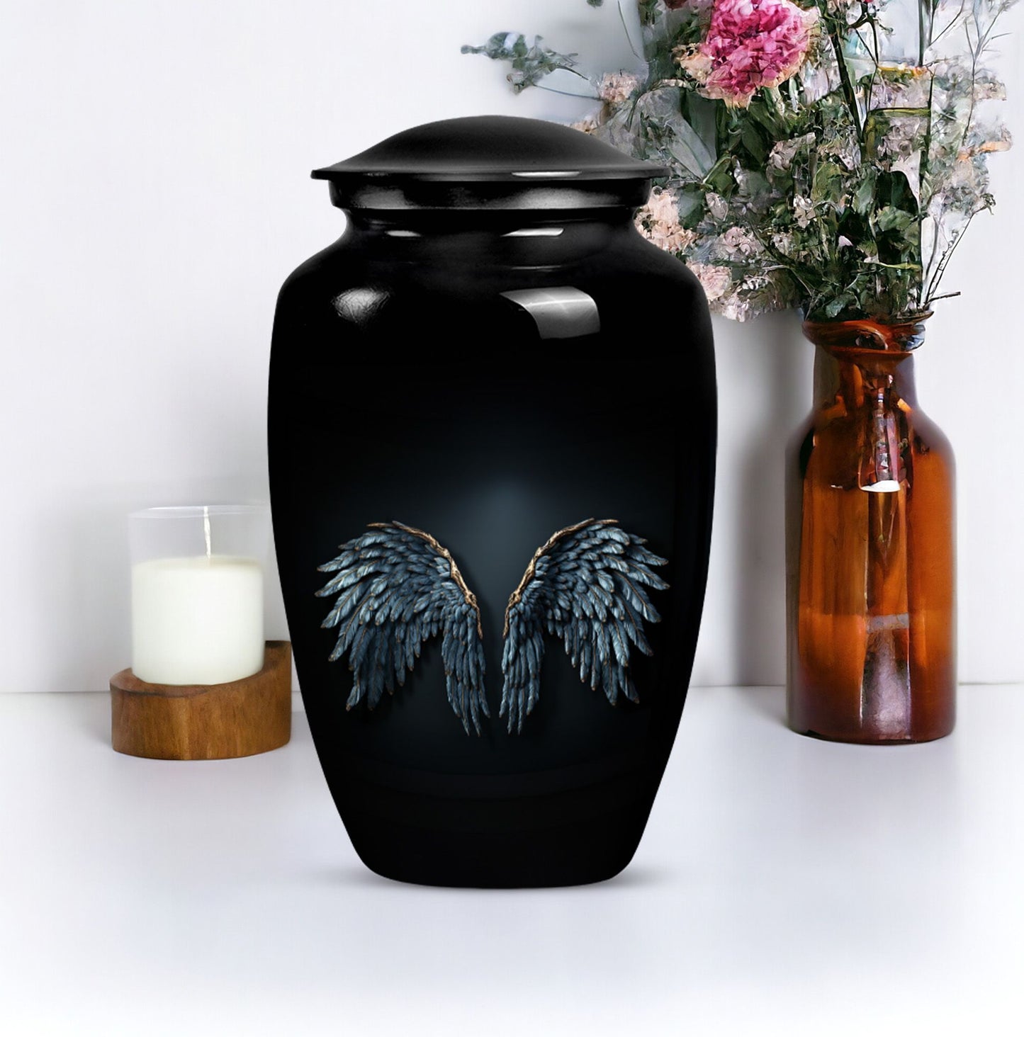 Wings Blue Urn 