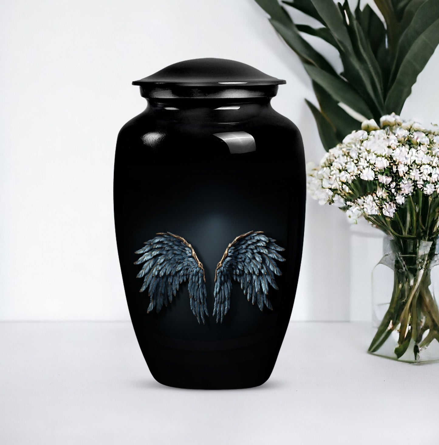 Wings Blue Urn 