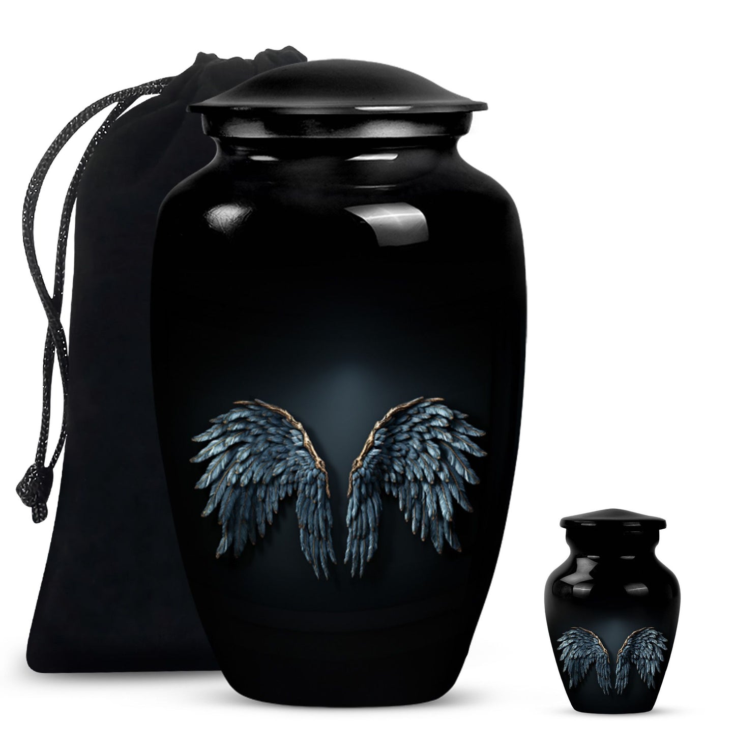 Wings Blue Urn 