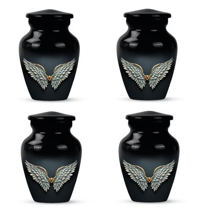  wings blue urn for ashes, personalized butterfly theme, 