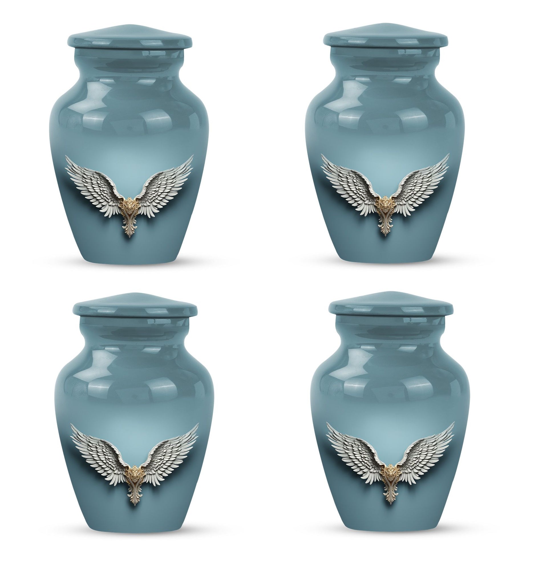 Wings Blue Theme 3 Inch Keepsake Pack of 4
