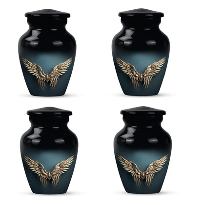 Wings Blue Theme 3 Inch Keepsake Pack of 4