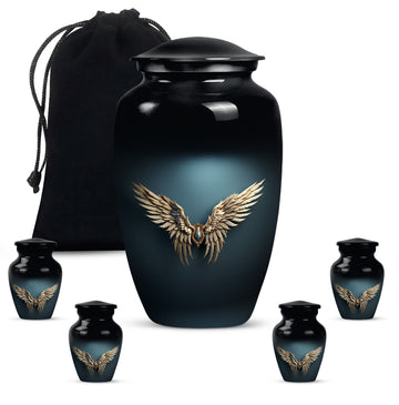 Large Urn With 4 Keepsake Urn