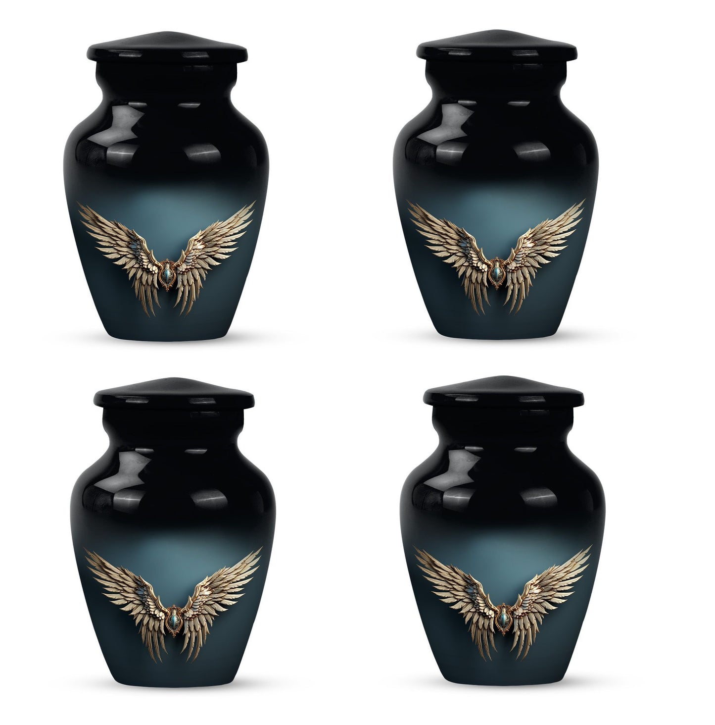10-inch wings blue urn 
