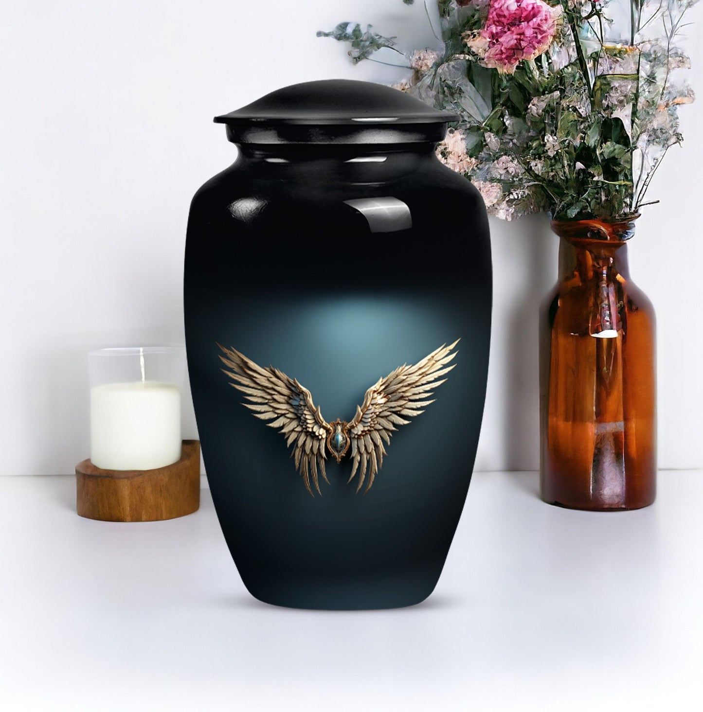 10-inch wings blue urn 