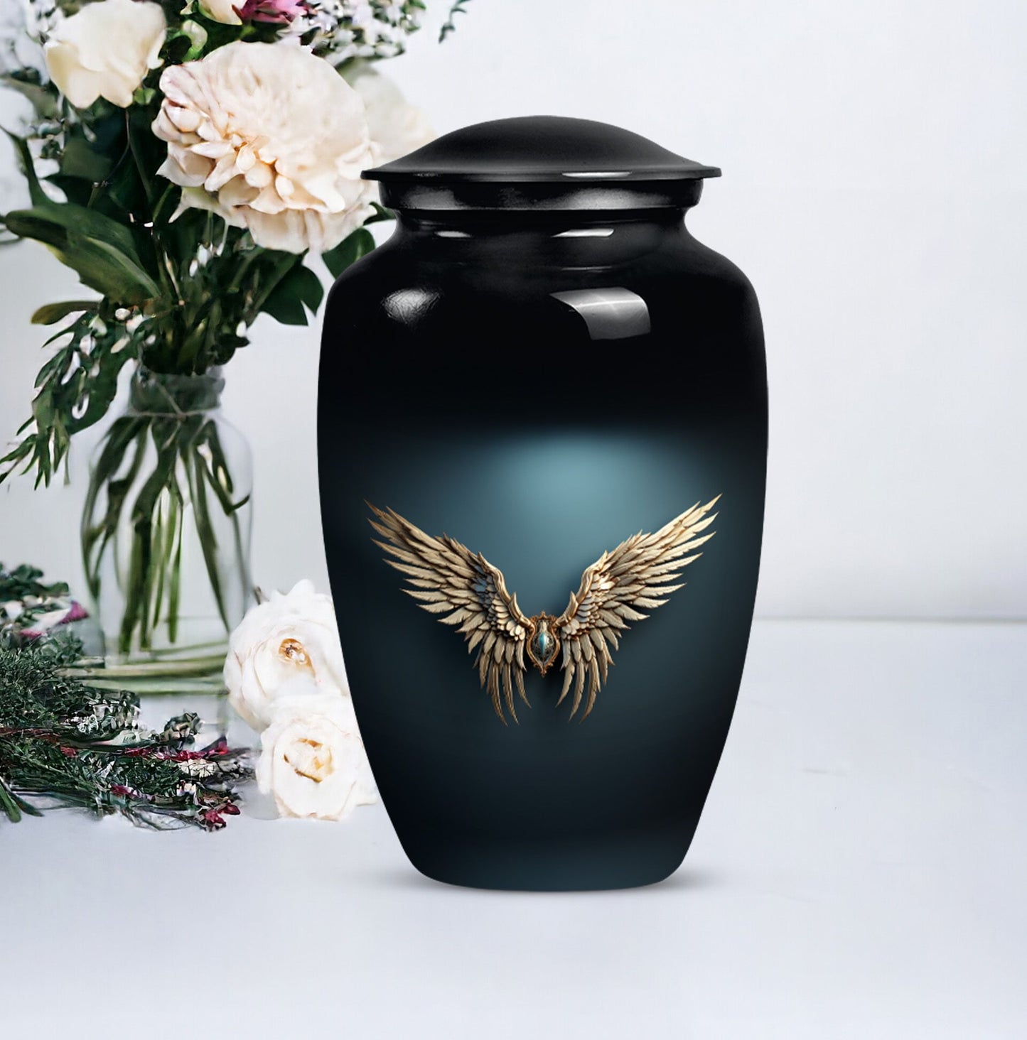 10-inch wings blue urn 