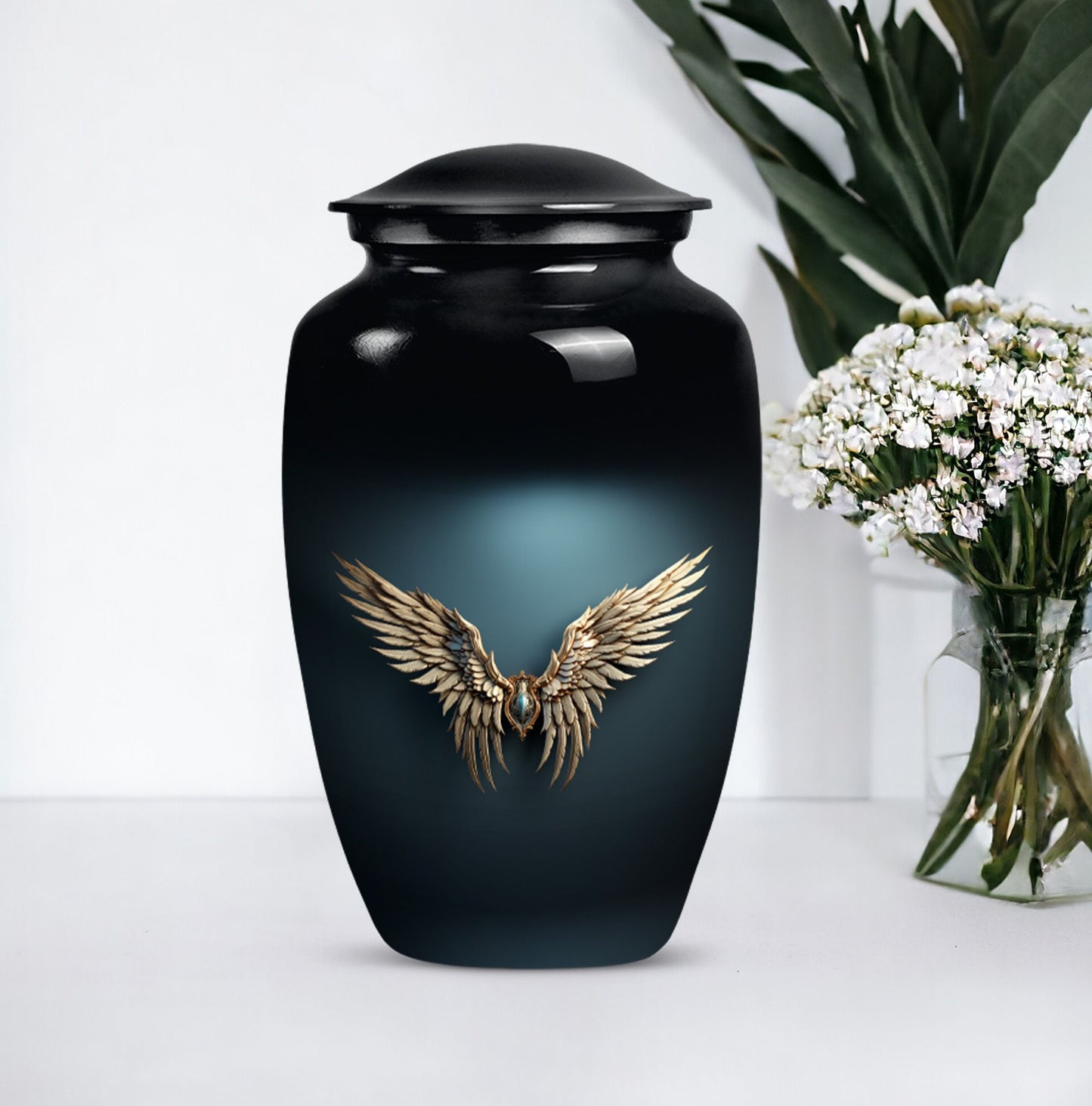 10-inch wings blue urn 