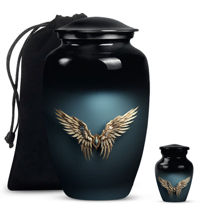 10-inch wings blue urn 