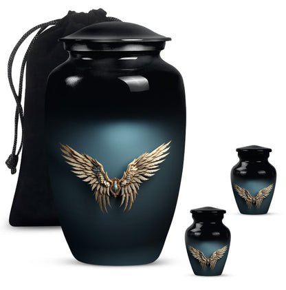 10-inch wings blue urn 