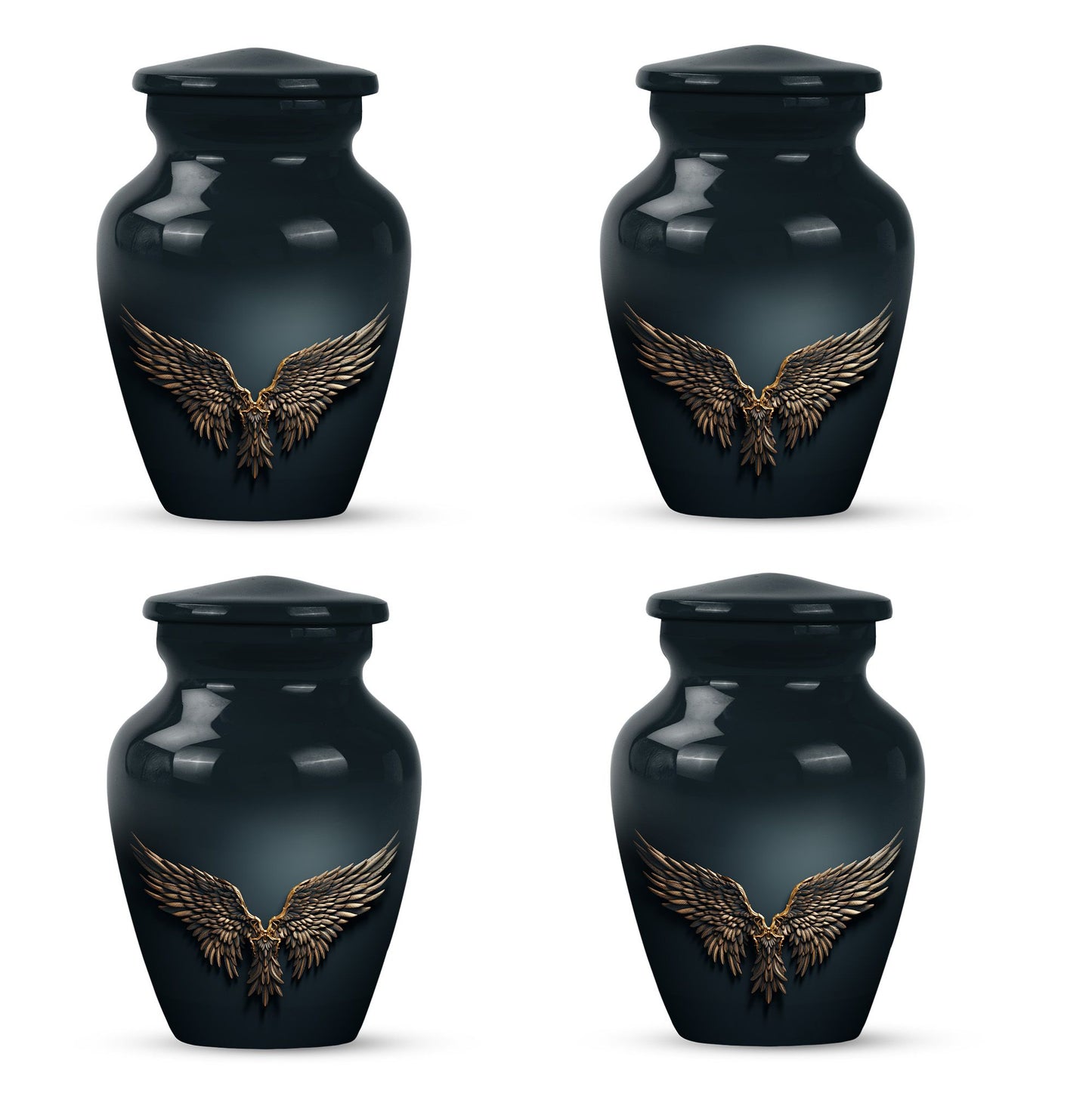 Wings Blue Theme 3 Inch Keepsake Pack of 4
