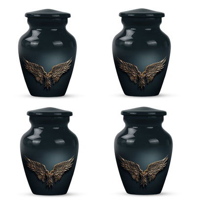 10-inch classic, wings blue urn with butterfly theme.