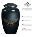 10-inch classic, wings blue urn with butterfly theme.