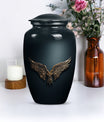 10-inch classic, wings blue urn with butterfly theme.