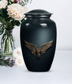 10-inch classic, wings blue urn with butterfly theme.