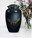 10-inch classic, wings blue urn with butterfly theme.