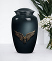 10-inch classic, wings blue urn with butterfly theme.