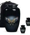 Blue wings urn for human ashes with butterfly 