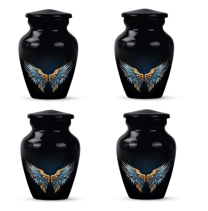 Wings Blue Theme 3 Inch Keepsake Pack of 4