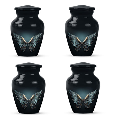 Wings Blue Theme 3 Inch Keepsake Pack of 4