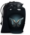 Wings Blue Theme Large Urn 10 Inch