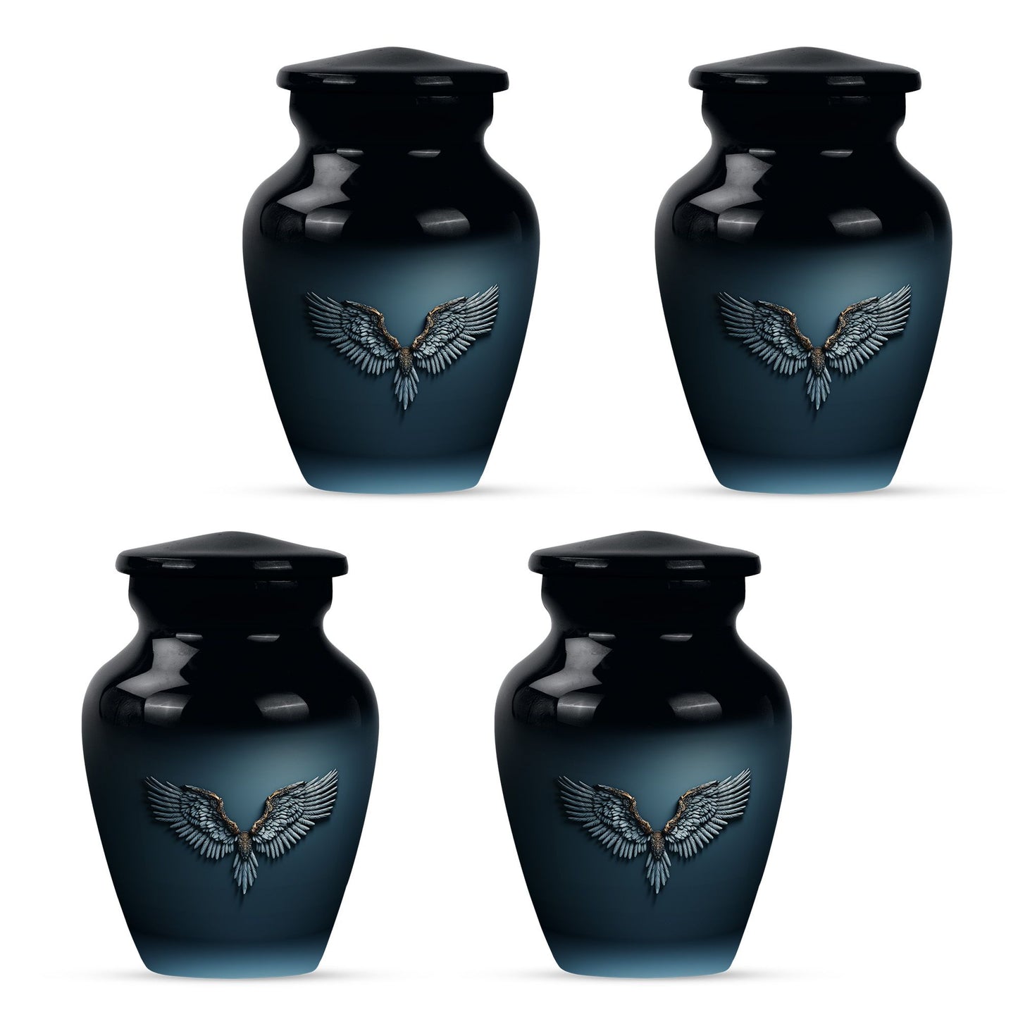 Wings Blue Theme 3 Inch Keepsake Pack of 4