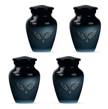 Wings Blue Theme 3 Inch Keepsake Pack of 4