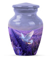 White Dove On Purple Theme 3 Inch Keepsake