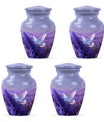 White Dove On Purple Theme 3 Inch Keepsake Pack of 4