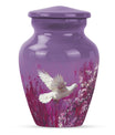 White Dove On Purple Theme 3 Inch Keepsake