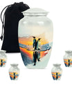 Penguin Theme Large Urn With 4 Keepsake Urn