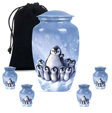 Large Urn With 4 Keepsake Urn