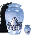 Penguin Theme Large Urn With 1 Keepsake Urn