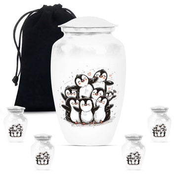 Large Urn With 4 Keepsake Urn