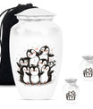 Penguin Theme Large Urn With 2 Keepsake Urn
