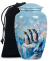 Penguin Theme Large Urn 10 Inch