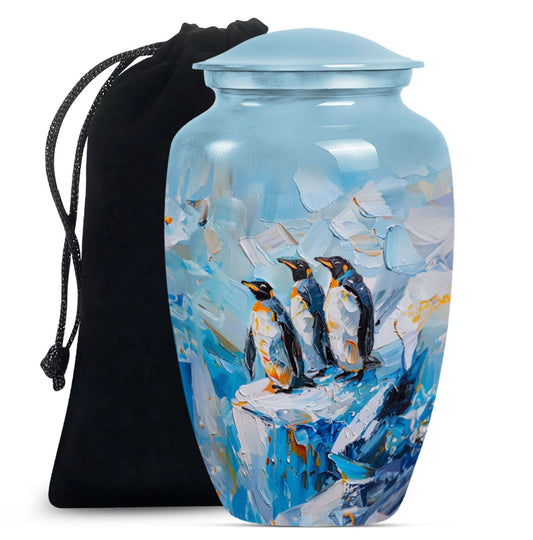 Penguin Theme Large Urn 10 Inch