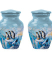 uneral cremation urn with butterfly theme