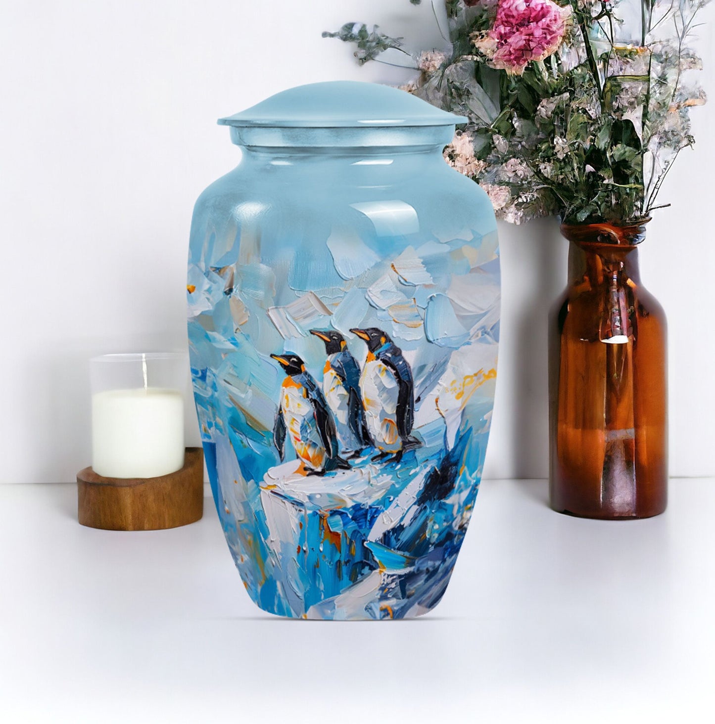 uneral cremation urn with butterfly theme