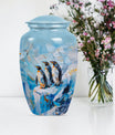 uneral cremation urn with butterfly theme