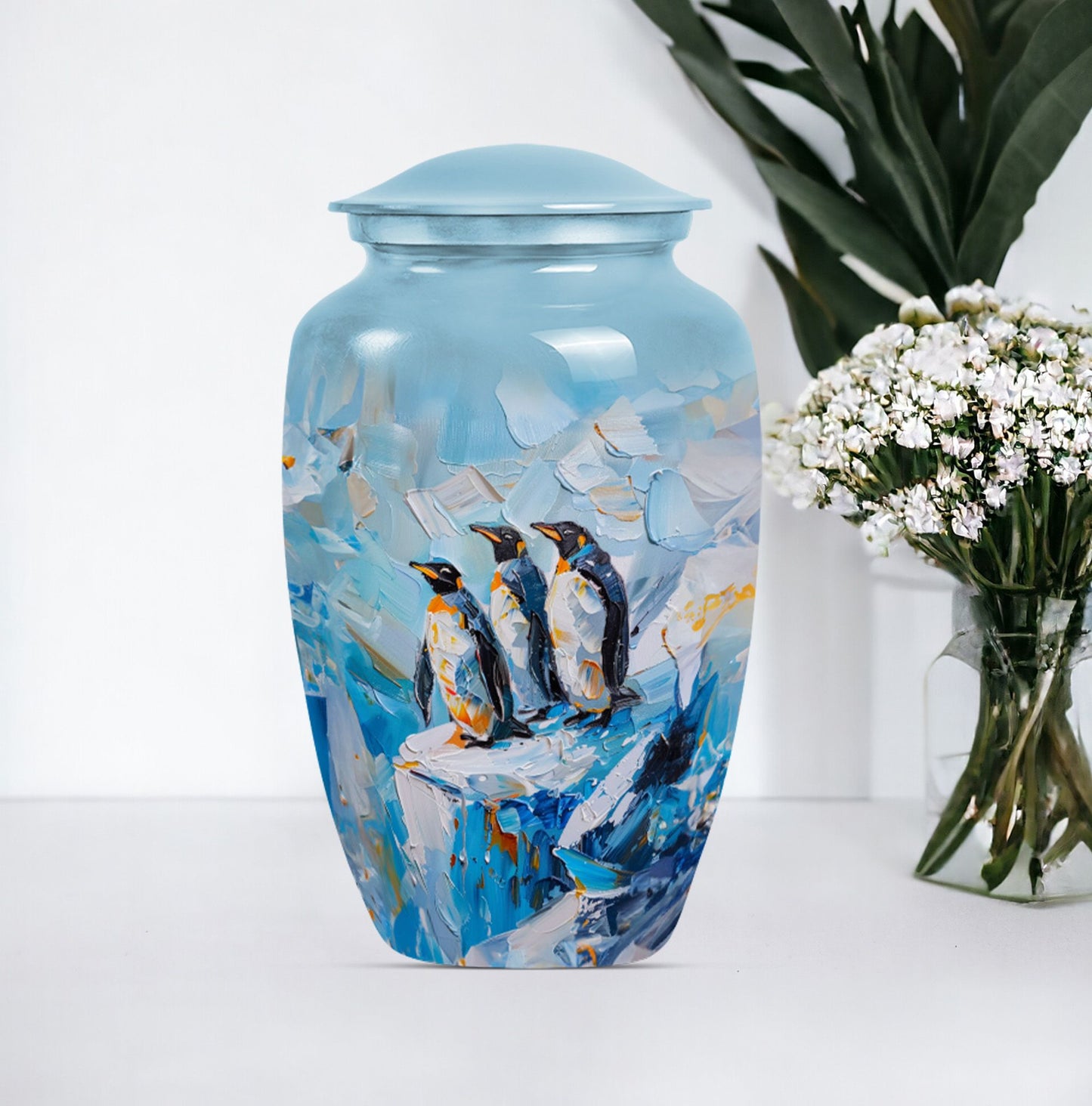 uneral cremation urn with butterfly theme