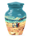 10 inch Butterfly-themed Penguin Dad Cremation Urn,